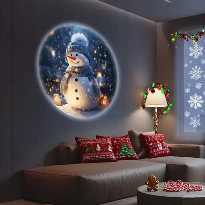 Projetor de Luz LED de Natal 3/6/10 peças com Padrões de Projeção - Luz Noturna Ajustável com Papai Noel e Árvore de Natal para Decoração de Natal