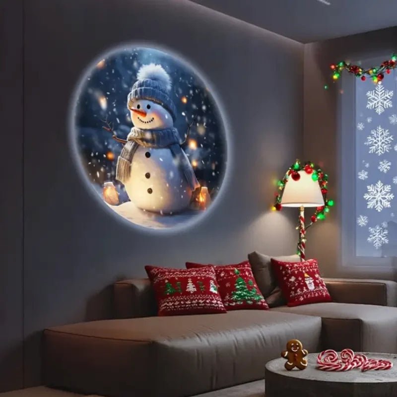 Projetor de Luz LED de Natal 3/6/10 peças com Padrões de Projeção - Luz Noturna Ajustável com Papai Noel e Árvore de Natal para Decoração de Natal
