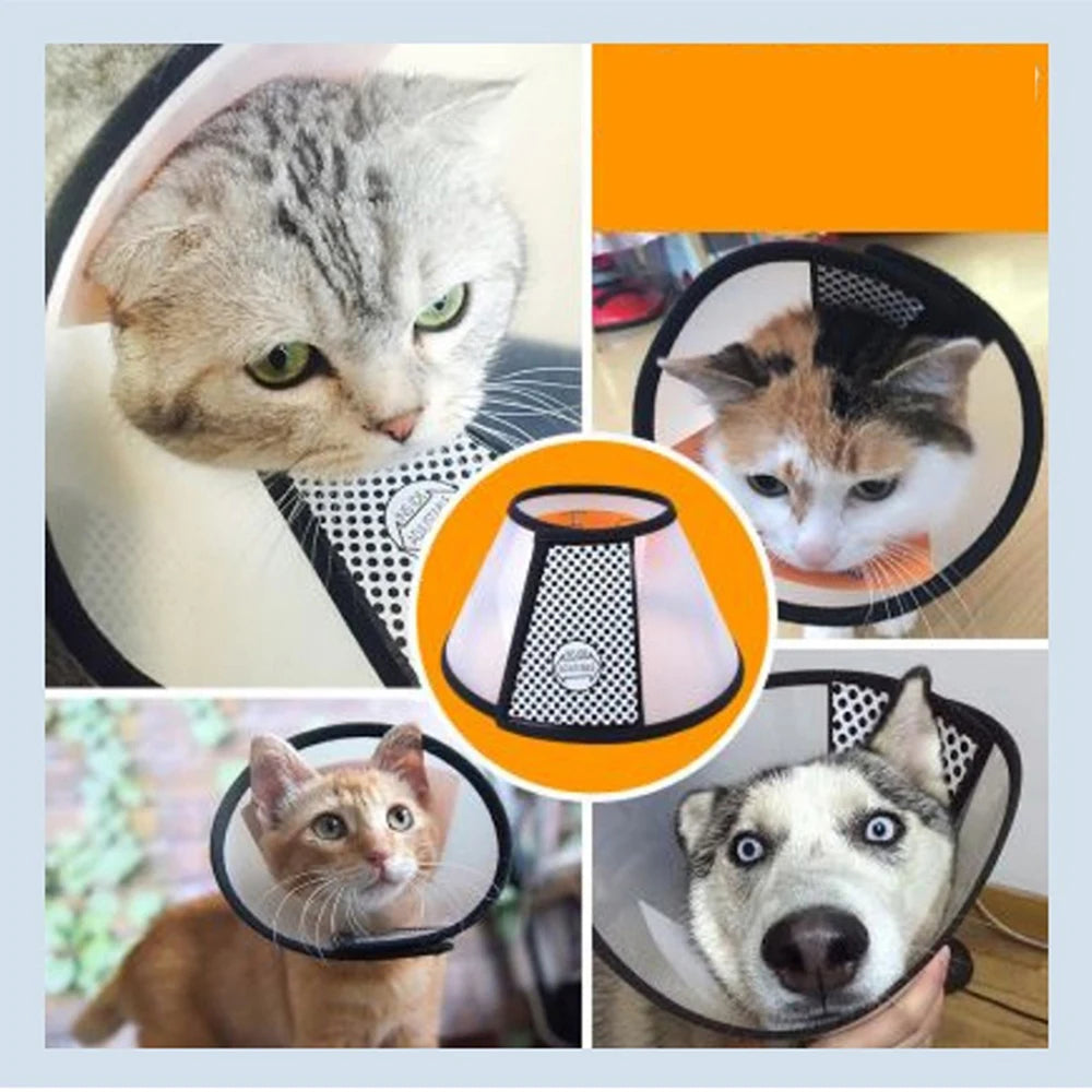 Coleira Protetora Ajustável para Pets, Anti-Mordida, Anti-Arranhões, Cone de Recuperação, Anti-Lambedura, Acessórios para Animais de Estimação