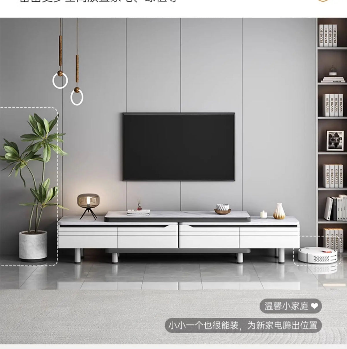 Suporte de TV LED moderno para televisores, mesa de centro, prateleiras de vidro e gaveta, centro de entretenimento para jogos com vários armários