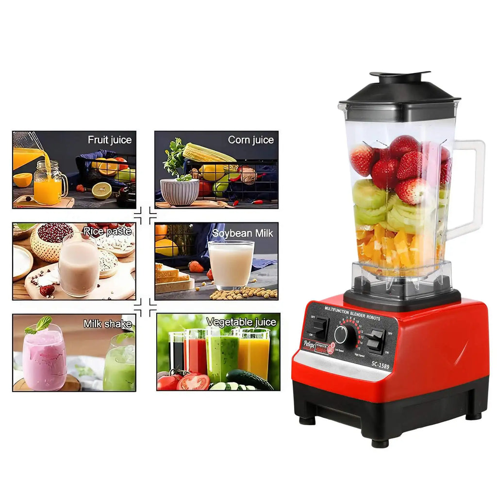 Liquidificador Comercial de Alta Potência 400W, Mixer Estacionário, Processador de Alimentos para Smoothies e Gelo, Liquidificador de Alta Potência para Cozinha, Livre de BPA