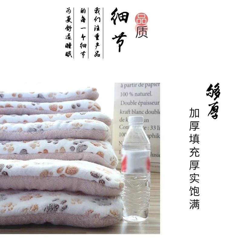 Tapete Dupla Face para Pets, Cama de Pelúcia Curta para Gatos e Cães Pequenos, Almofada Fofa para Animais de Estimação, Manta Quente para Gatinhos, Sofá-Cama para Gatos