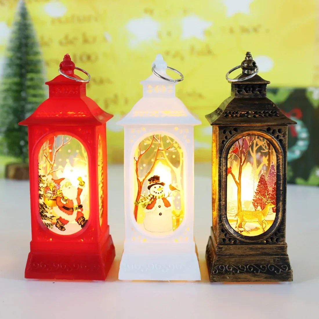 Natal santa lanterna luzes de vento feliz natal decoração para casa natal navidad 2022 ornamentos de natal presentes ano novo 2023