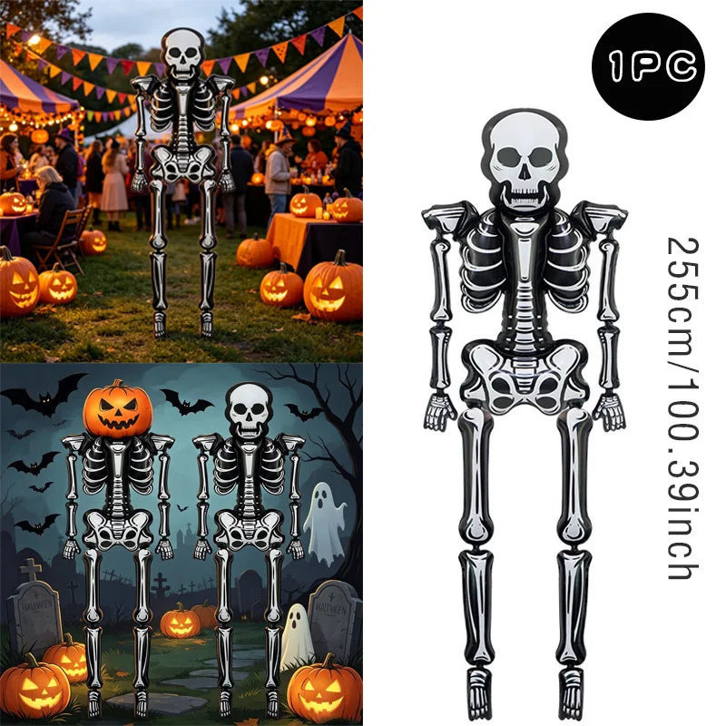 Balão de Caveira de Halloween, Balão Gigante de Esqueleto, Decoração de Caveira de Halloween, Decoração de Halloween, Festa de Terror para o Dia dos Mortos