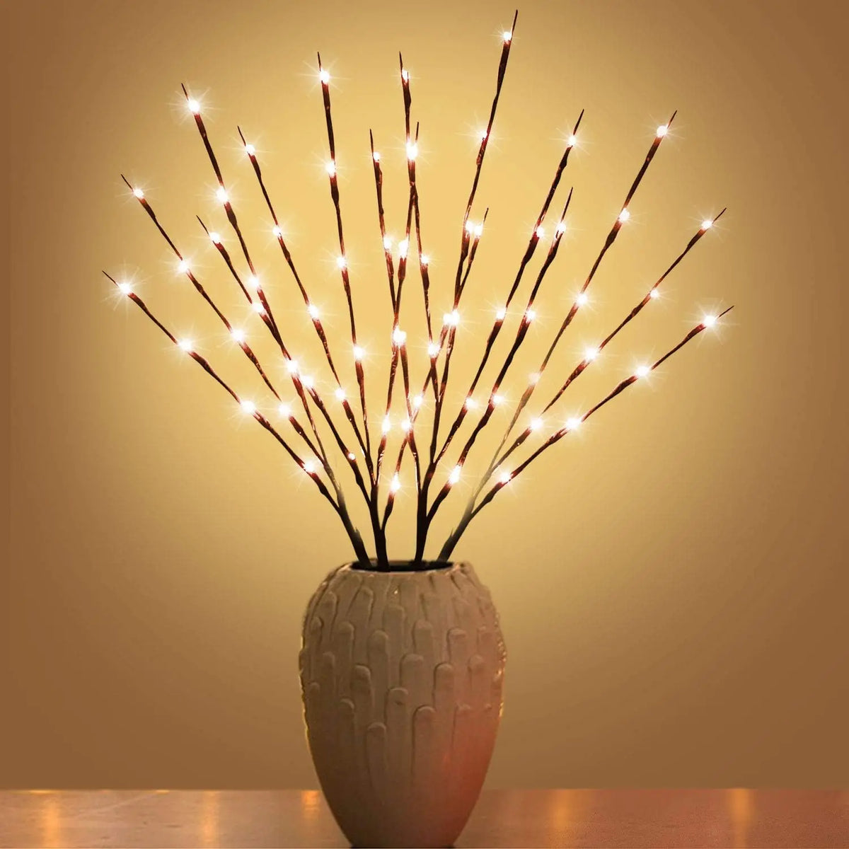 Led ramo de árvore de natal luzes a pilhas dobrável galho ramo luzes para casa interior vaso decoração do festival do feriado - Kasa & Pet