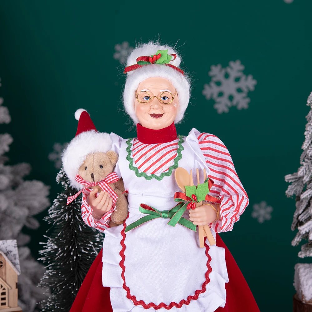 40cm natal anjo boneca estatueta brinquedo colher de árvore ornamentos em pé aniversário natal decorações navidad decoração para casa novedades