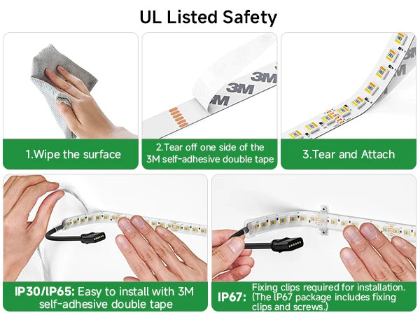 Fita de LED 5m 5050 RGBCCT 5 em 1 com 112 LEDs/m, 6 pinos, RGBCW RGBWW RGBW RGB WW CW 3000K-6000K, 12mm, Luzes LED DC24V