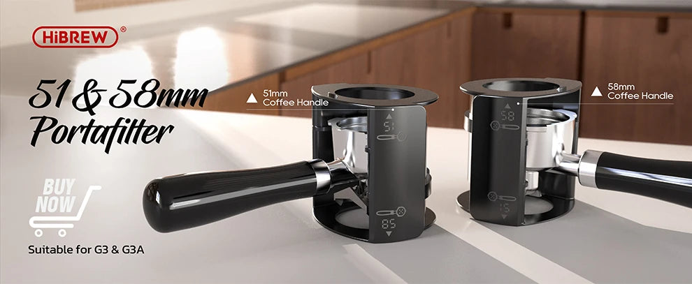 Hibrew moinho de café elétrico automático com 31 engrenagens para café expresso americano despeje sobre armazenamento visual de feijão g3