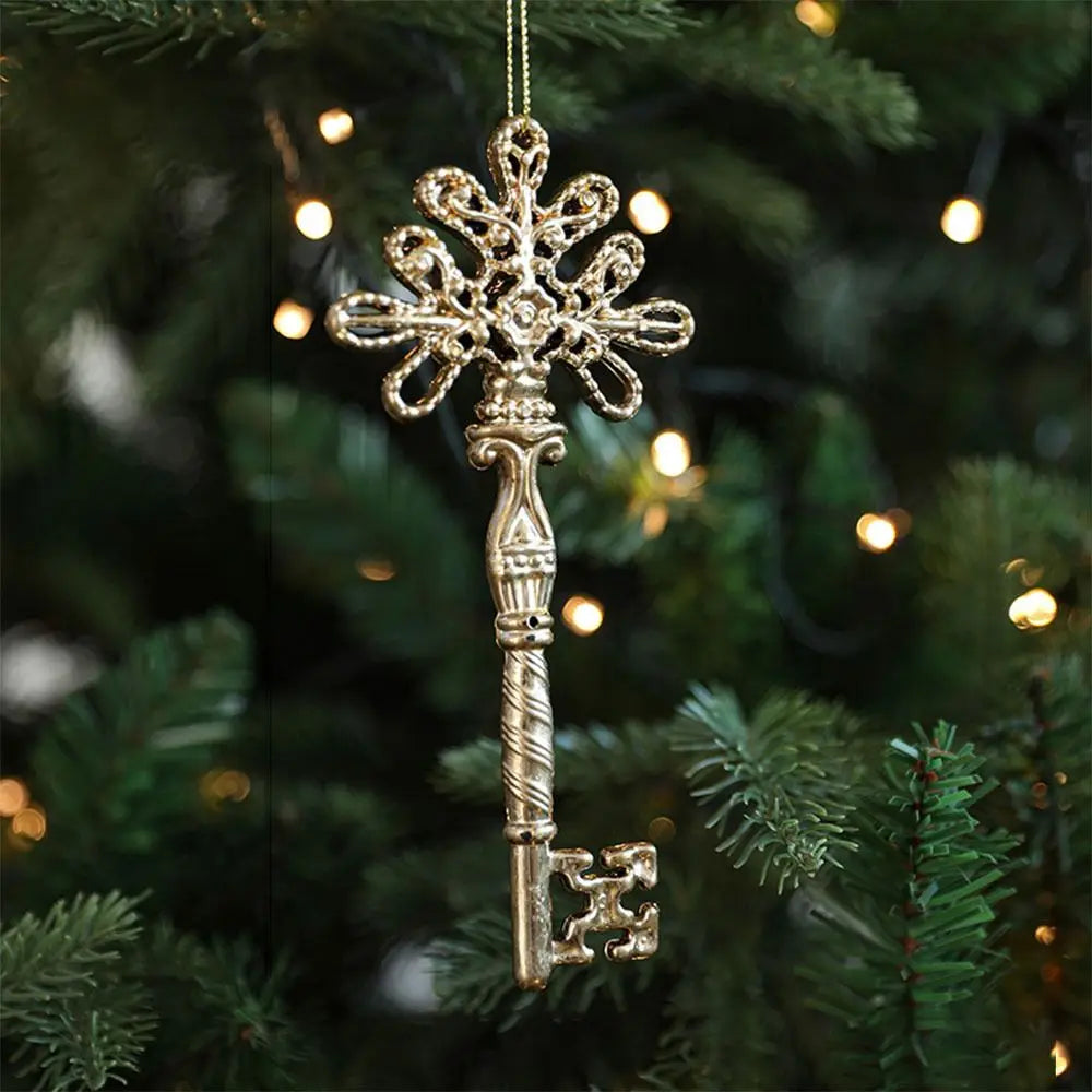 Ouro natal pendurado decoração de plástico borboleta libélula árvore de natal ornamento anjo floco de neve vitrine enfeites de natal