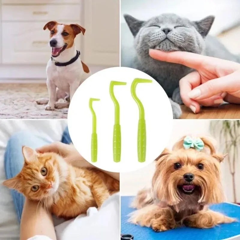 Removedor de Pulgas e Carrapatos: Pinça Extratora para Cães e Gatos - Acessório Essencial para Animais de Estimação
