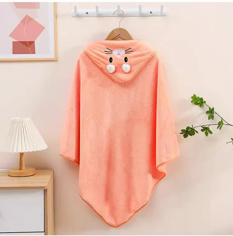 Toalha de banho fofa para bebê, toalha absorvente macia para recém-nascidos, cobertores para bebês para meninas e meninos