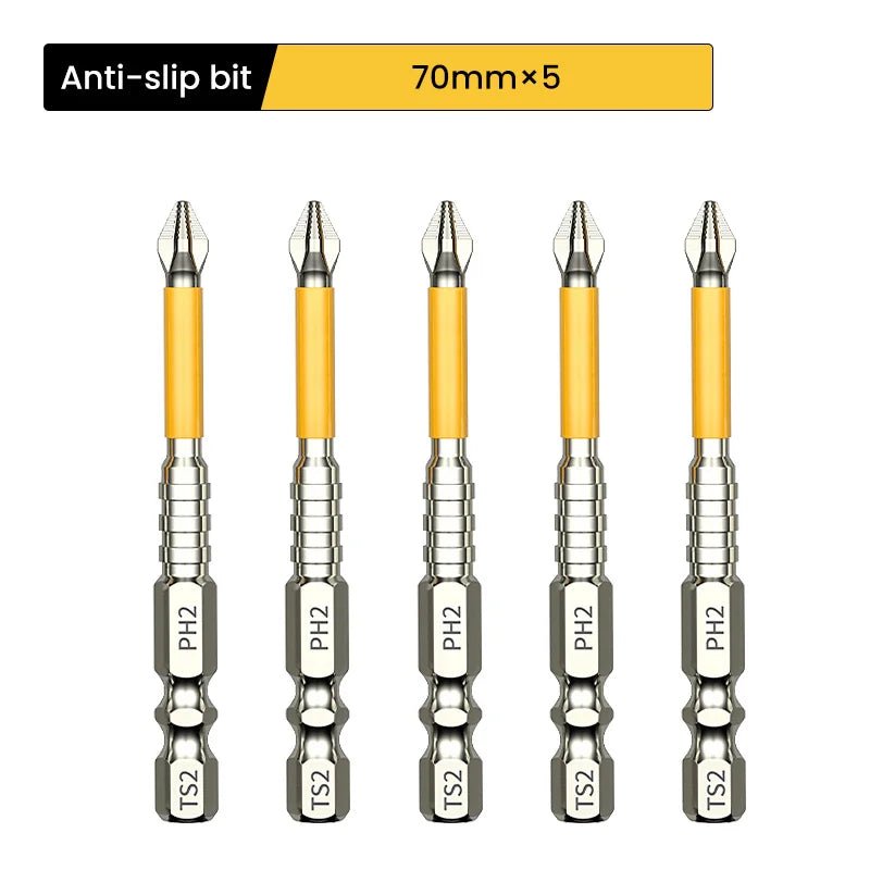 Brocas Longas de Aço Liga Antiderrapantes PH2, Ponta Magnética para Chave de Fenda, Broca de Impacto para Madeira 25/50/65/70/90/150mm - Kasa & Pet