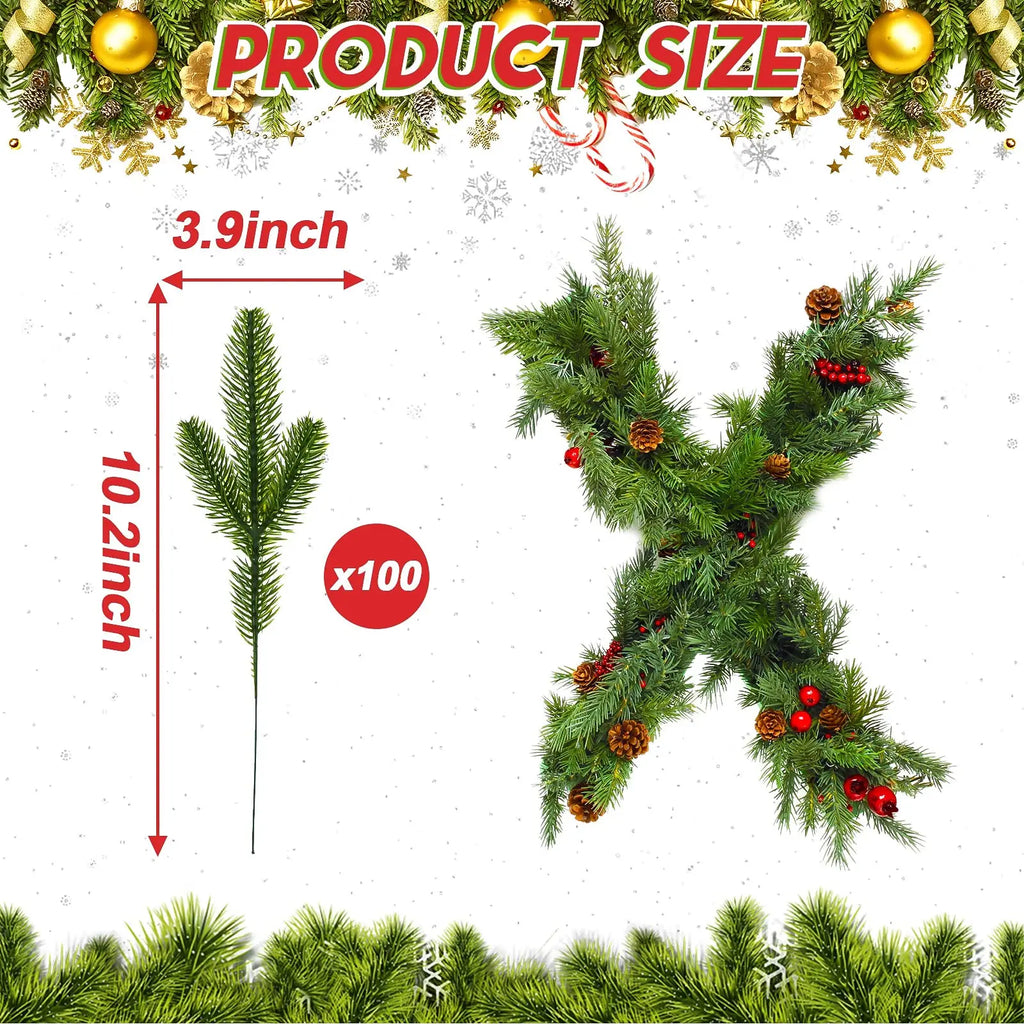 5/10pc ramos de pinheiro de natal decoração de natal artificial falso planta agulhas de pinheiro grinalda diy árvore de natal decoração de casa ano novo
