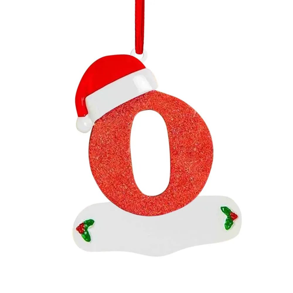 Personalize Decoração De Natal, 26 Letras, Pingente para Árvore De Natal Decor,DIY Nome Ornamento