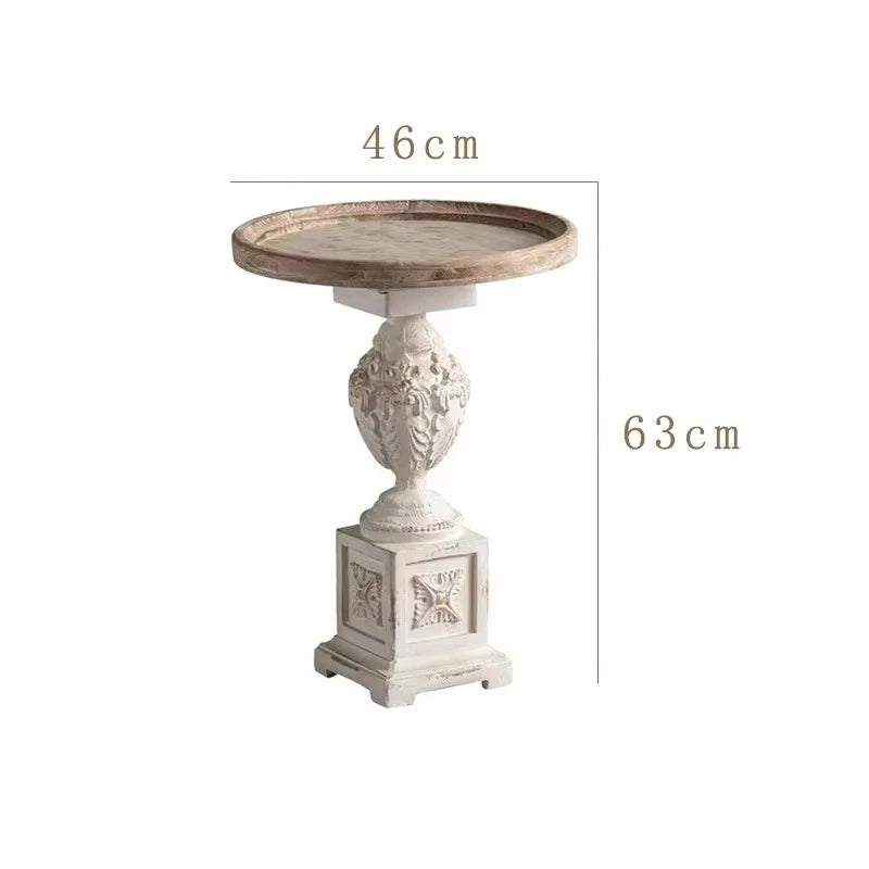 Francês retro madeira maciça mini varanda lazer sofá mesa lateral criativa sala de estar esculpida mesa de canto móveis sala estar