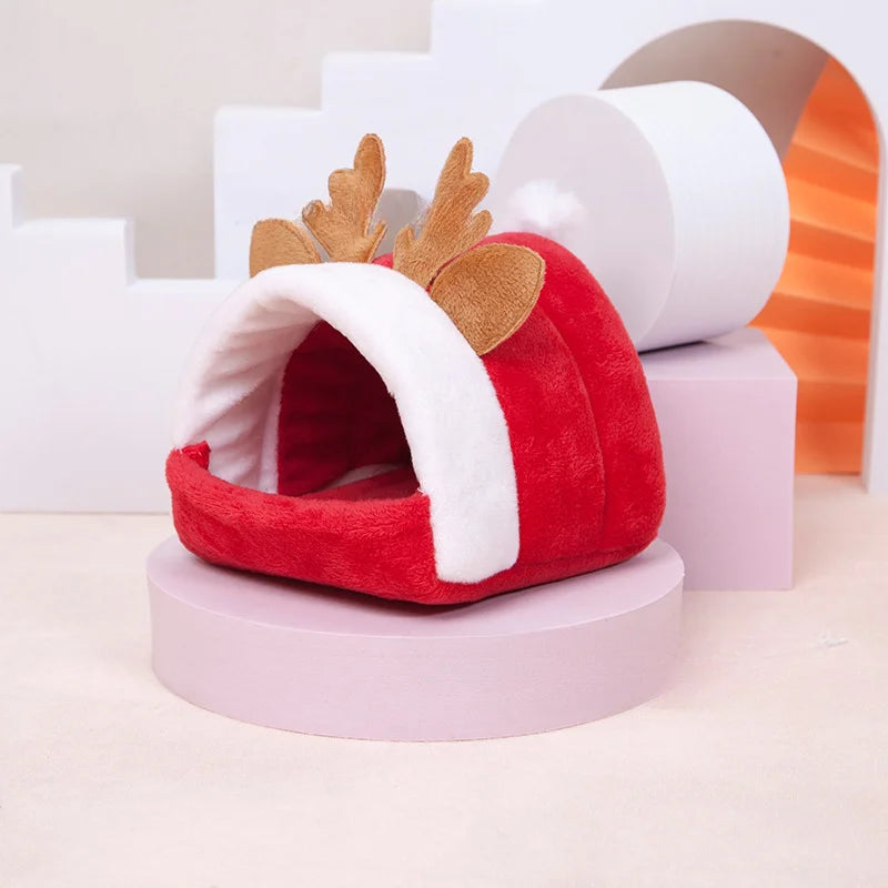 Animais de estimação inverno calor algodão ninho hamster pequeno suprimentos para animais de estimação confortável calor envoltório ninho hamster casa cama de algodão
