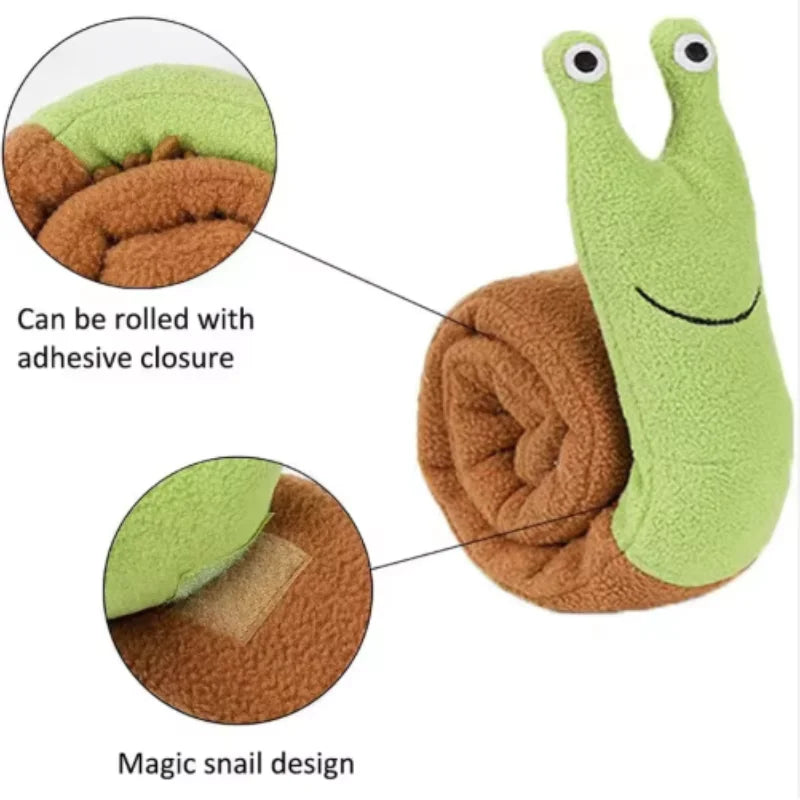 Brinquedos para animais de estimação em forma de caracol para cães e gatos, quebra-cabeças de treinamento para ocultar odores, tapetes divertidos para cheirar, jogo interativo para gatos e cães