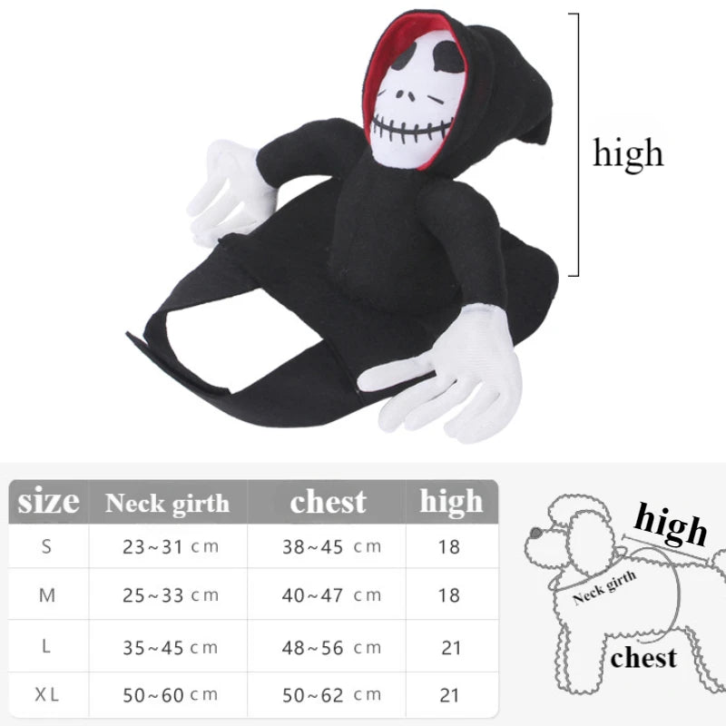 Halloween Pumpkin Pet Costume, Trajes de gato preto para cães, Cosplay para animais de pequeno a grande porte