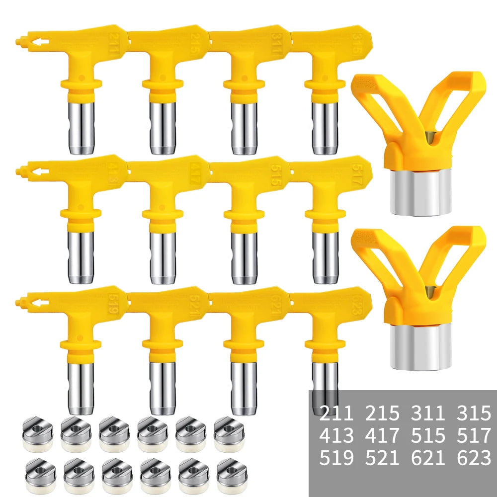 Bicos para Pistola de Pulverização Airless, Ferramentas de Pintura Airless, Conjunto de Bicos para Máquina de Pintura Airless, Protetor de Bicos