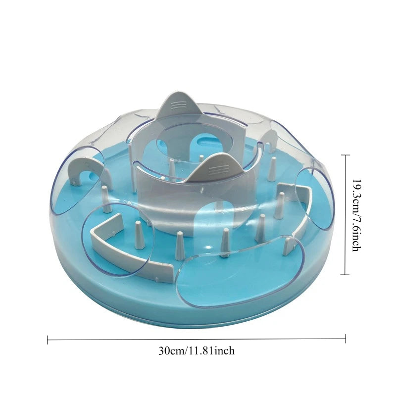Brinquedo Labirinto Deslizante Multicamadas para Pets: Comedouro Lento, Tabuleiro de Busca de Alimentos, Anti-Engasgo