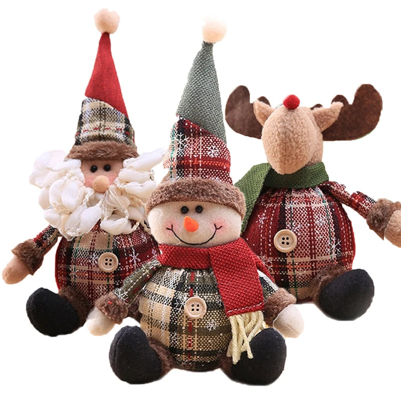 Enfeites de Natal Bonecos Decorações de Feliz Natal para Decoração de Mesa de Casa Presente de Natal 2026 Decoração de Ano Novo 2026 Noel