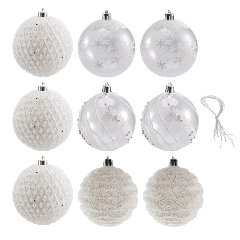 Abyn-bola de natal enfeites grandes decorações de árvore bolas festa de natal pendurado ornamentos decorações de natal para o ano novo