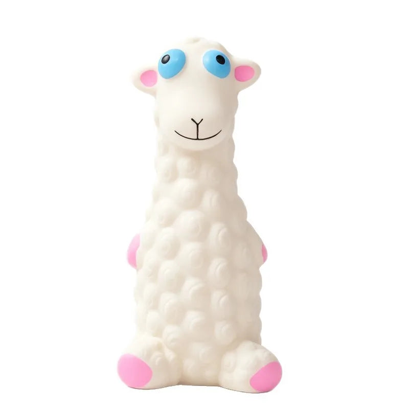 Brinquedos de látex para animais de estimação: brinquedos de borracha para mastigar, com formatos de boi e ovelha, ideais para limpar os dentes dos cães. Brinquedo para mastigar resistente a mordidas, com som, para cães.
