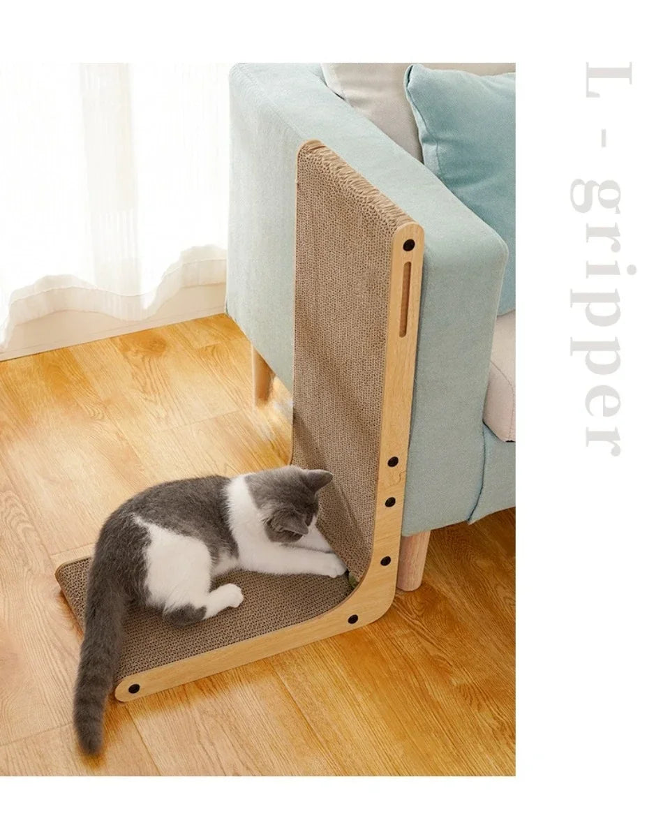 Raspador para gatos, papelão grande/pequeno em forma de l, resistente ao desgaste, resistente a arranhões, poste de arranhar, brinquedo para gatos, animais de estimação, acessórios para gatos