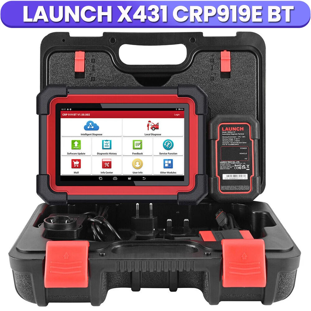 LANÇA X431 CRP919E BT OBD2 Scanner, ferramenta de digitalização bidirecional, adicionar PODE FD/DoIP Diagnóstico de todos os sistemas, com adaptador BT, codificação ECU