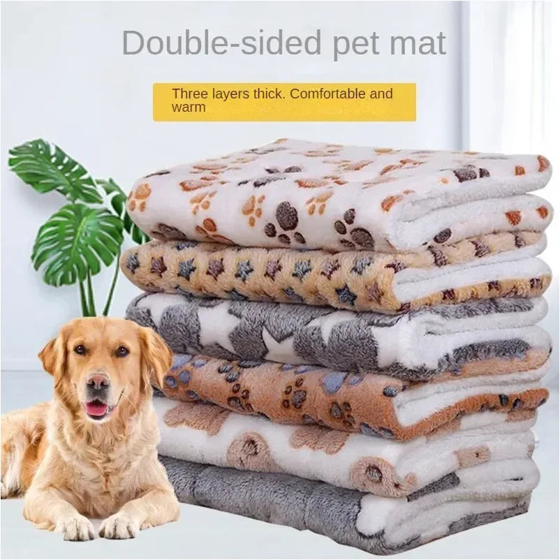 Dupla face pet esteira esteiras de pelúcia curta cama de dormir para gatos cães pequenos bonito almofada para animais de estimação cobertor quente gatinho almofada gato sofá cama