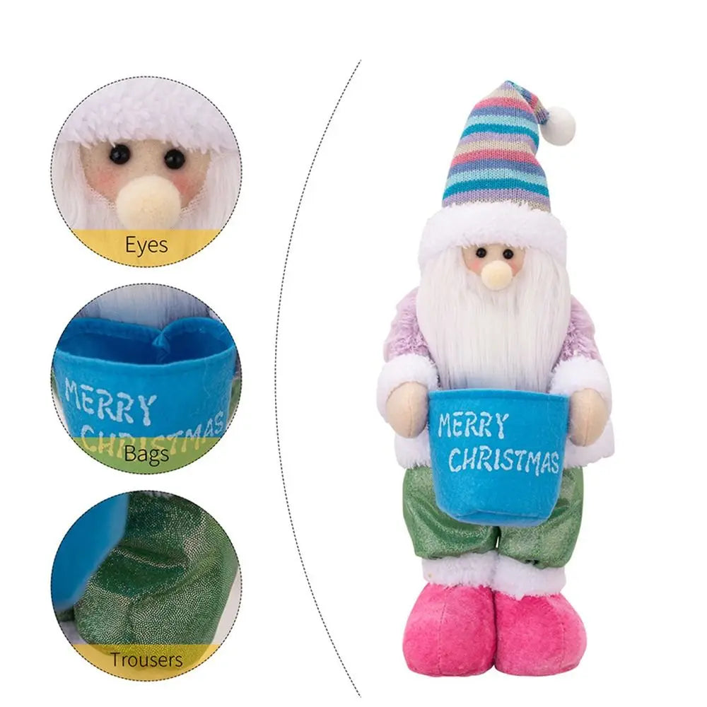 3d decoração de natal suprimentos criativo dos desenhos animados boneco de neve ornamentos chapéus coloridos bonito papai noel bonecas decorações da janela