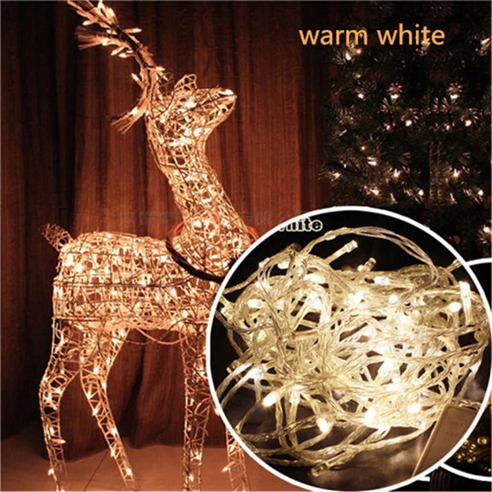 Luzes de natal 5m 10m 20m 30m 50m 100m led string luz de fadas 8 modos luzes de natal para festa de casamento luzes do feriado - Kasa & Pet