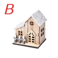 Natal led luz casa de madeira cabine luminosa feliz natal decorações para casa diy enfeites de árvore de natal crianças presentes ano novo