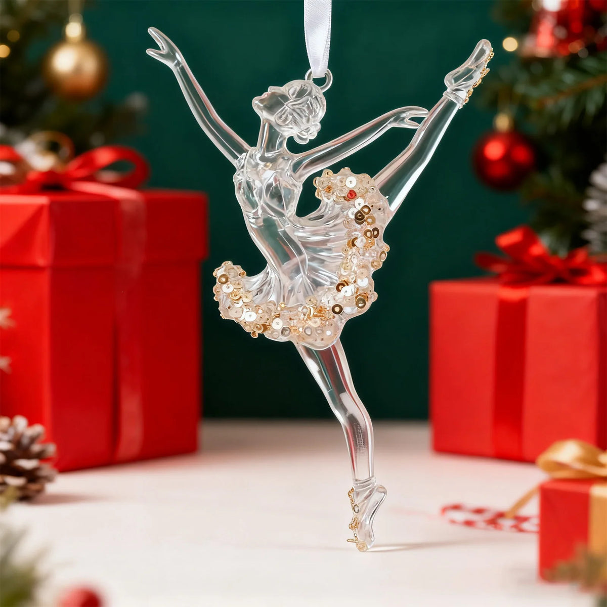 Decoração de árvore de natal decorações de cristal pendurado floco de neve sincelo decoração de cristal transparente decoração de festa de natal