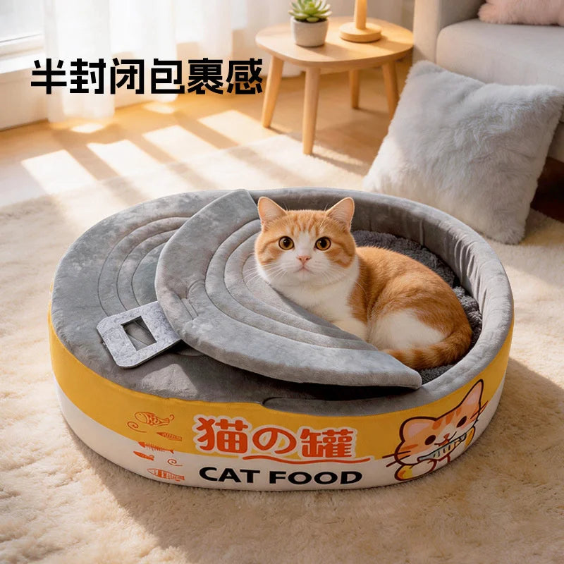 Cama para Gatos em Pelúcia, Ninho de Dormir para Animais de Estimação, Almofada Macia e Quente, Sofá-Caverna, Tapete para Gatos, Gatinhos e Cães Pequenos, Uso Interno