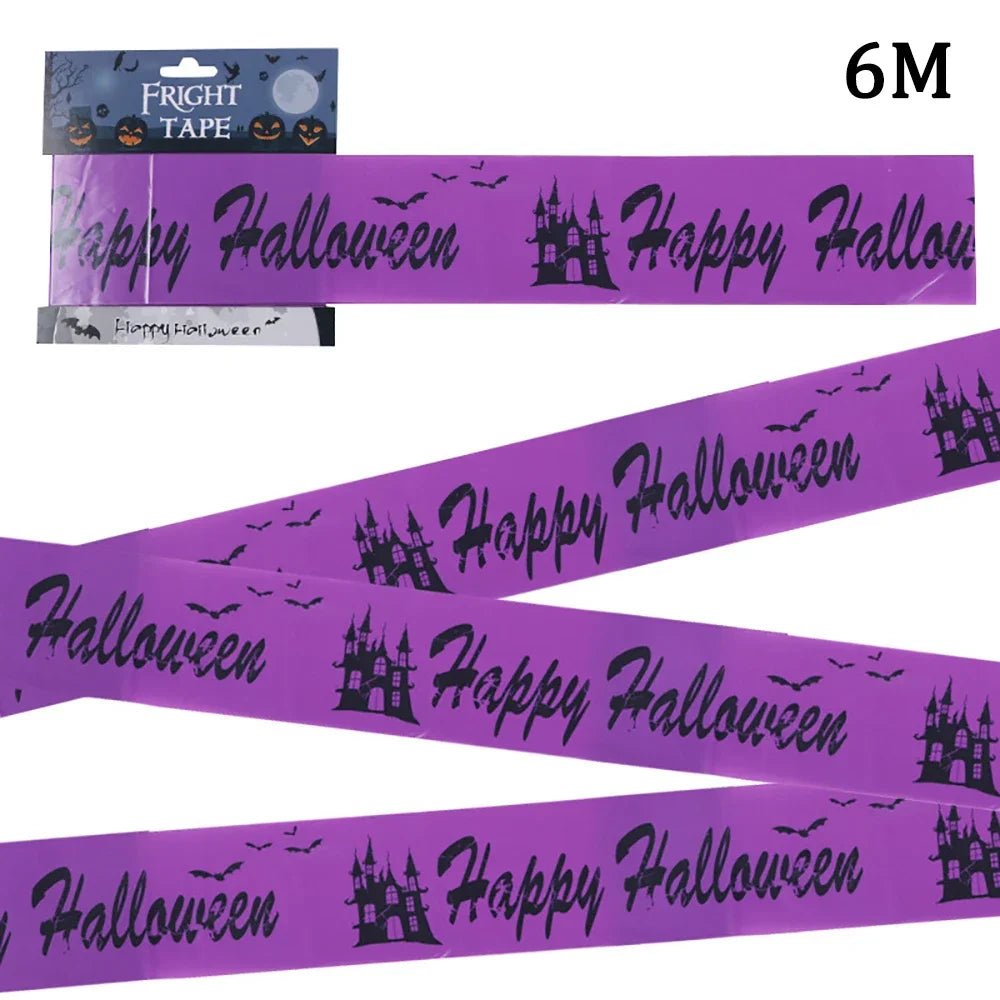 Halloween Party Decoração Warning Tape, fita cuidado assustador, Roll Hazard, interior, ao ar livre, assustador, DIY Prop Decorações - Kasa & Pet