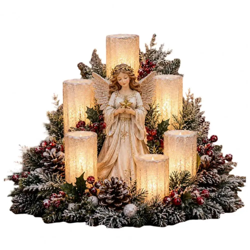 Arranjos de mesa natalinos, decoração para a casa durante as festas, enfeite central natalino, luminária com luz quente, enfeite alimentado por USB para as festas.