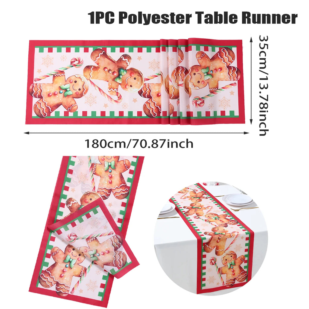 Natal papai noel corredor de mesa navidad natal noel árvore boneco de neve bandeira de mesa feliz natal decoração para casa 2025 ano novo 2026