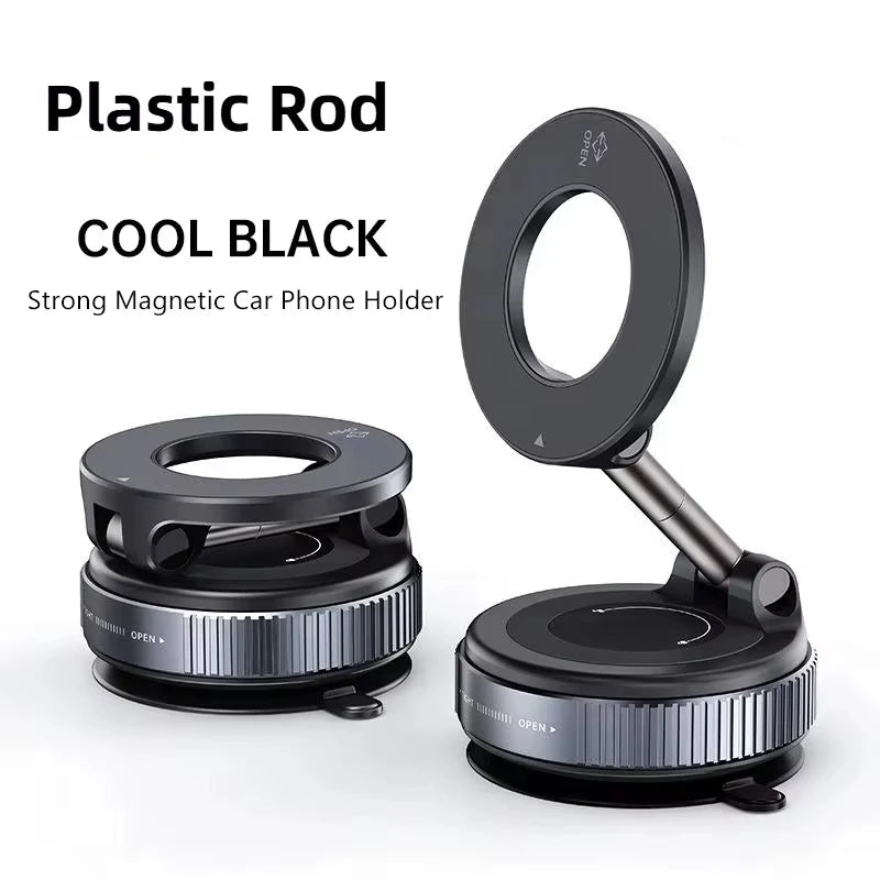 Magnetic Phone Stand Vacuum Adsorption High Stickiness Anti-Shake Holder for Car Dashboard, Windshield, Desktop, Office, GPS Navigation Drive