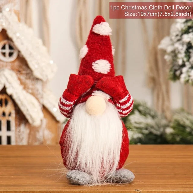 Ornamentos de boneca de natal feliz natal decorações para casa 2025 decoração de natal presentes navidad natal noel decoração de ano novo 2026 presentes