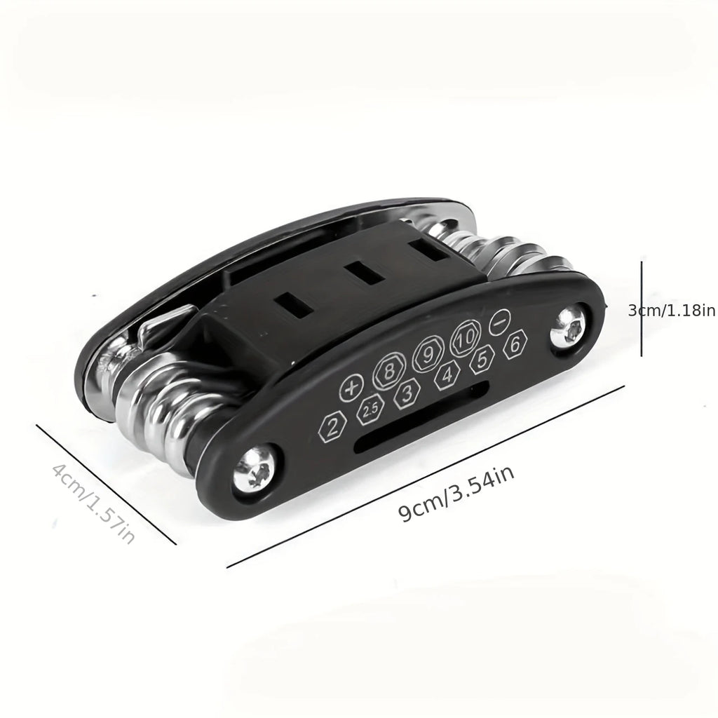Conjunto de chave de soquete 16 em 1, cabeça giratória antiderrapante. Aço inoxidável durável para reparos domésticos e automotivos. Ferramenta fácil e universal.