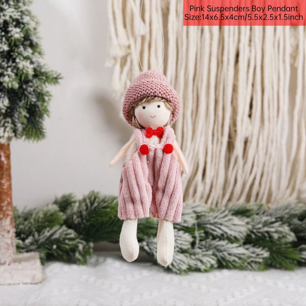 Ano novo 2024 natal anjo bonecas árvore de natal pingente ornamentos navidad 2022 decoração de natal para casa presentes natal noel deco