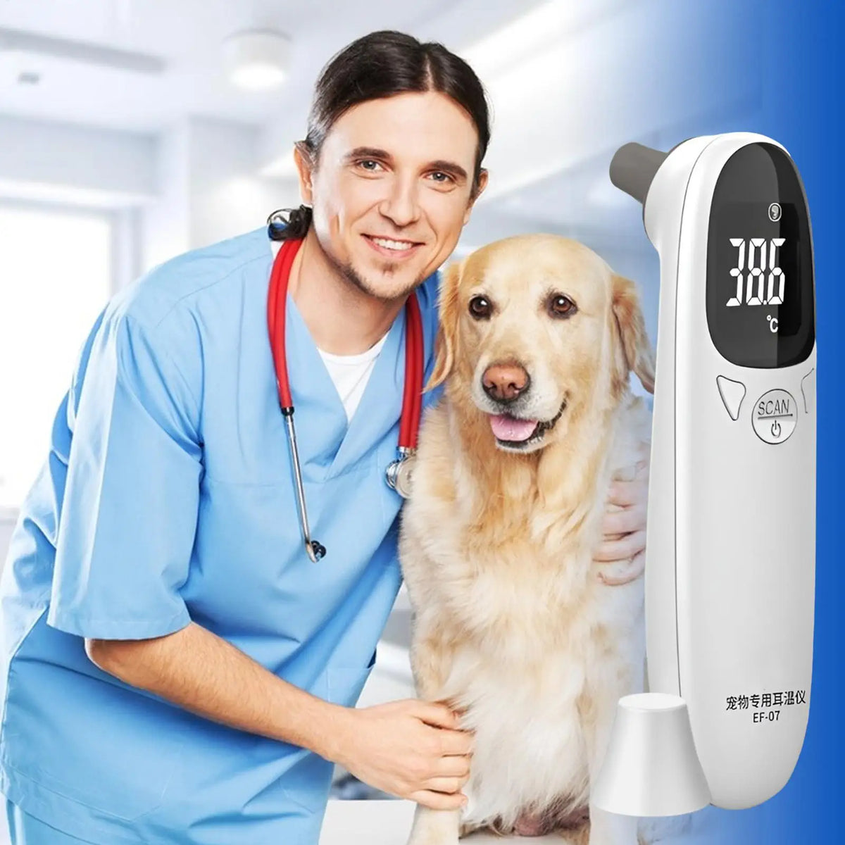 Termômetros para Animais de Estimação para Cães, Termômetros Veterinários, Dispositivo Preciso para Detecção de Febre em Animais de Estimação, Suprimentos para Animais de Estimação, Termômetros Veterinários