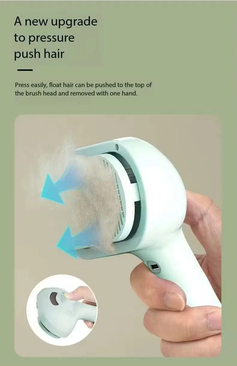 Pet Spray Hair Comb Pet Hair Remover Cleaning Brush Cats Grooming Dog Accessories Tools Dematting Water Mist Humidifier Comb