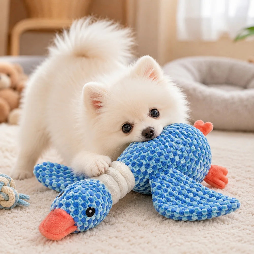 Brinquedo de Pelúcia para Animais de Estimação com Apito, Brinquedo de Quebra-Cabeça para Gatos e Cães, Companheiro Macio e Durável, Brinquedo de Mastigar para Limpeza dos Dentes, Design Resistente à Mastigação, Arti
