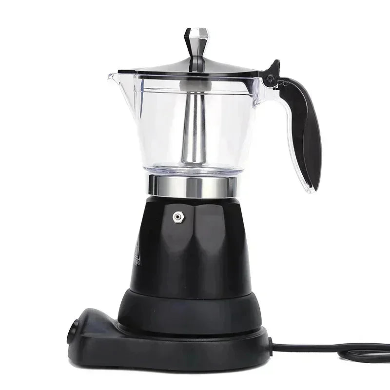 Cafeteira elétrica de alumínio 220v 300ml, estilo italiano, com plugue europeu, para uso doméstico, rápida e conveniente. - Kasa & Pet
