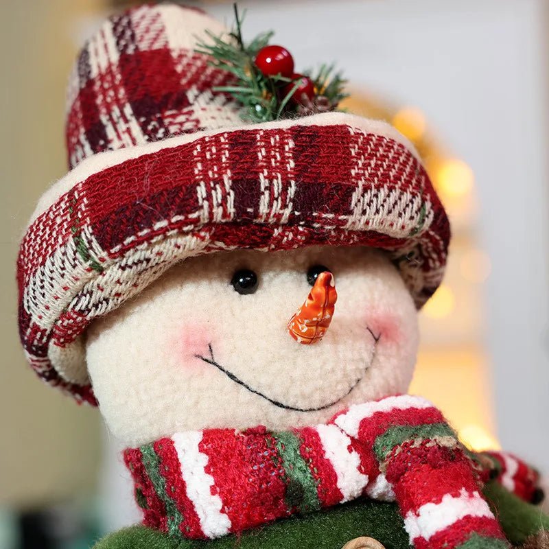 Decorações de Natal - Figuras em miniatura estilo nórdico - Enfeites de Natal - Bonecos de neve e velhinhos decorativos