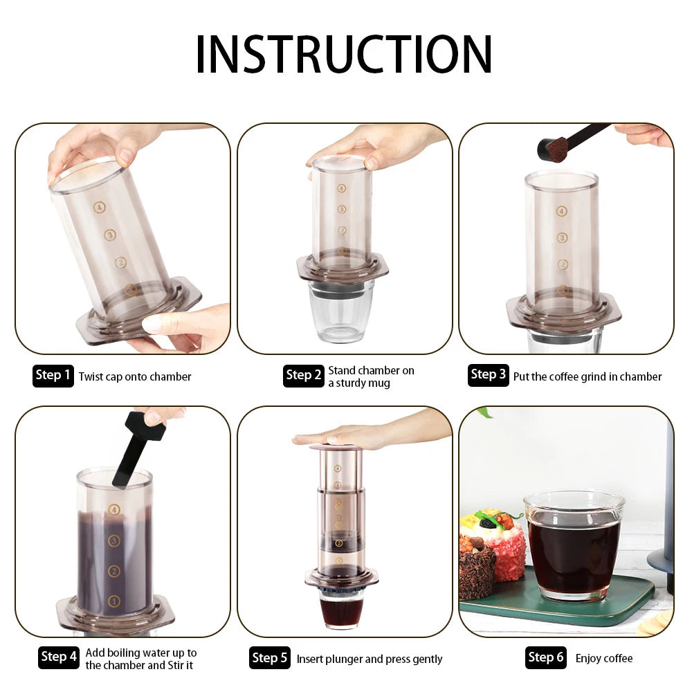 Cafemey máquina de café expresso portátil imprensa francesa barista ferramenta cafeteira imprensa ar máquina café com filtros para aeropress