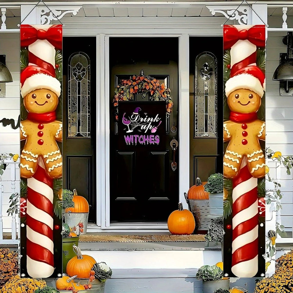 Natal pendurado porta banner feliz natal decoração para casa 2025 natal porta decoração navidad notal noel ornamento ano novo 2026