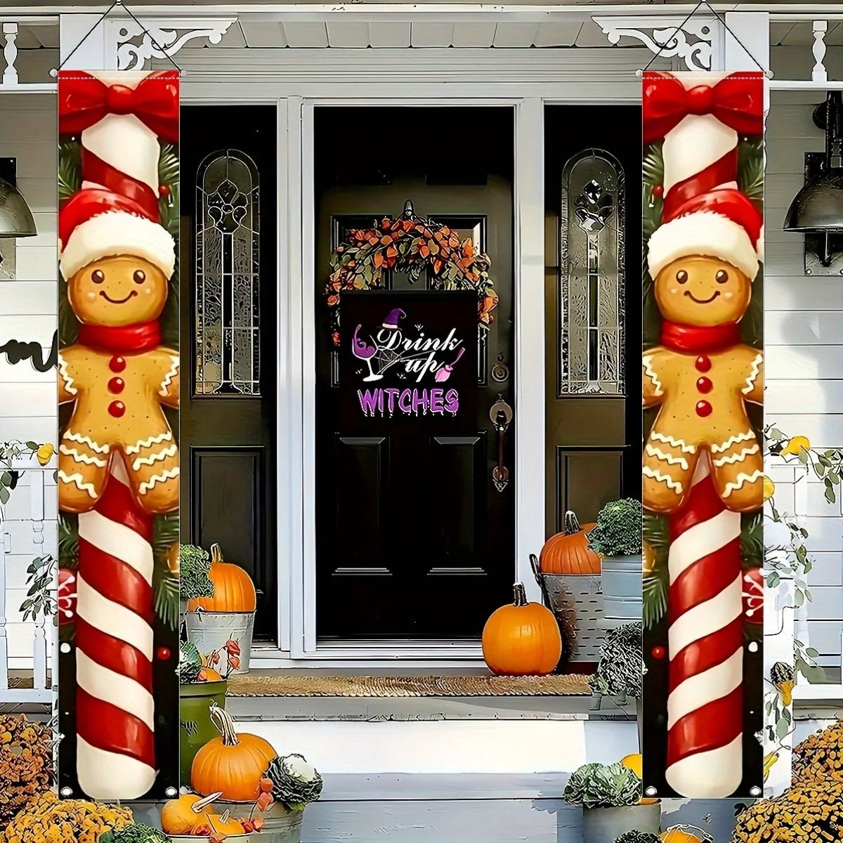 Natal pendurado porta banner feliz natal decoração para casa 2025 natal porta decoração navidad notal noel ornamento ano novo 2026